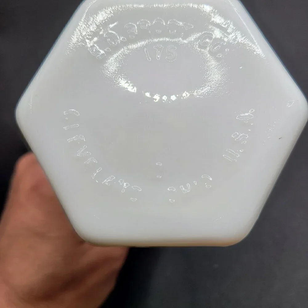 Vintage E.O. Brody Co. Milk Glass Vase Mid Century Modern Cleveland Ohio USA 6